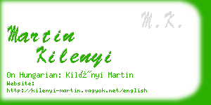 martin kilenyi business card